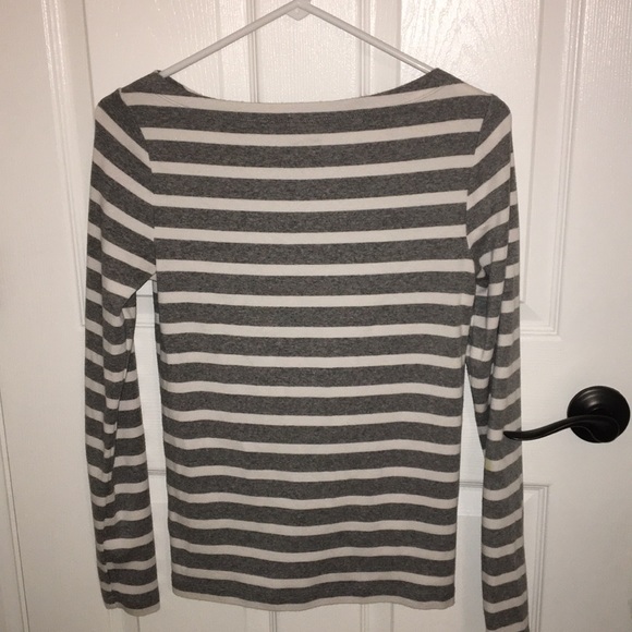 gap grey and white stripped shirt - Picture 2 of 3